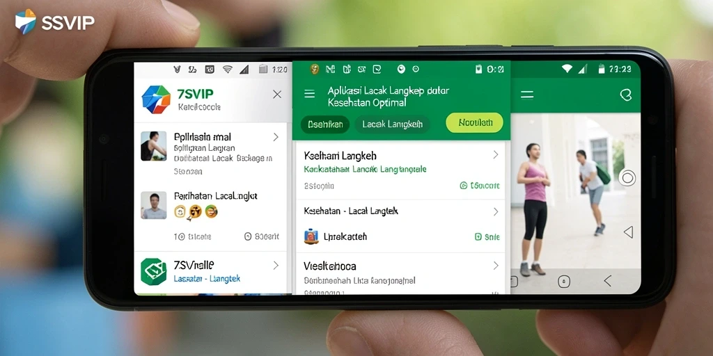 Screenshot 7SVIP menampilkan fitur pelacakan langkah yang intuitif.