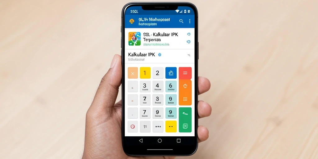 Antarmuka aplikasi 9SL untuk kalkulasi IPK yang sederhana dan efisien.