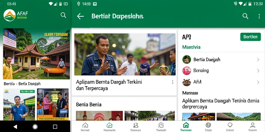 Antarmuka AFAF yang modern dan informatif untuk berita daerah.
