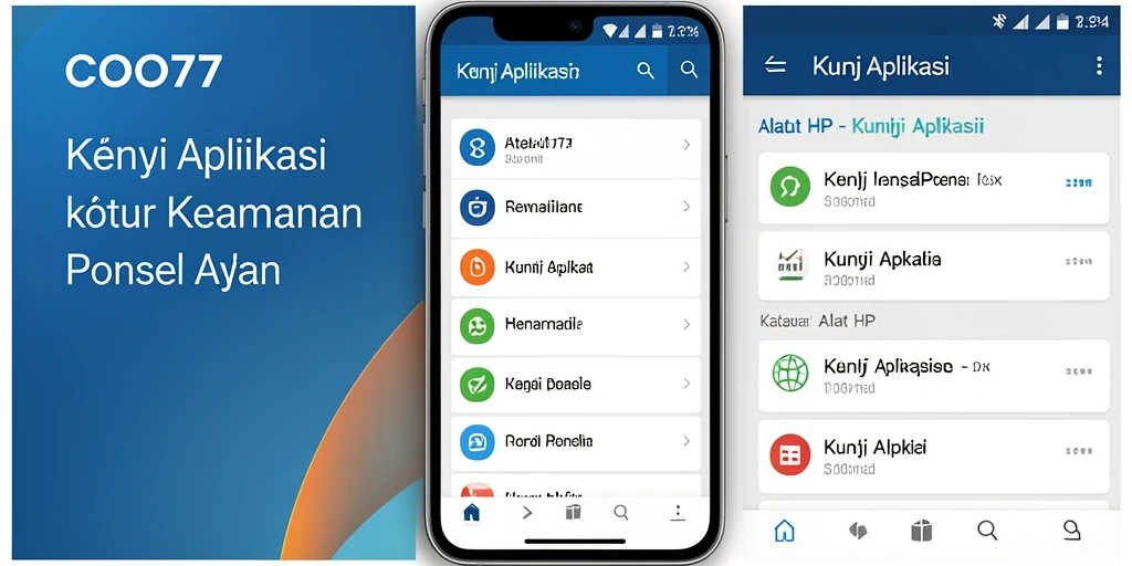 Tampilan antarmuka COO77 yang modern dan mudah digunakan.