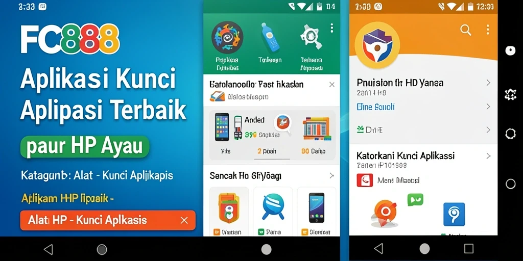 Antarmuka FC888 yang sederhana dan fungsional untuk Kunci Aplikasi.