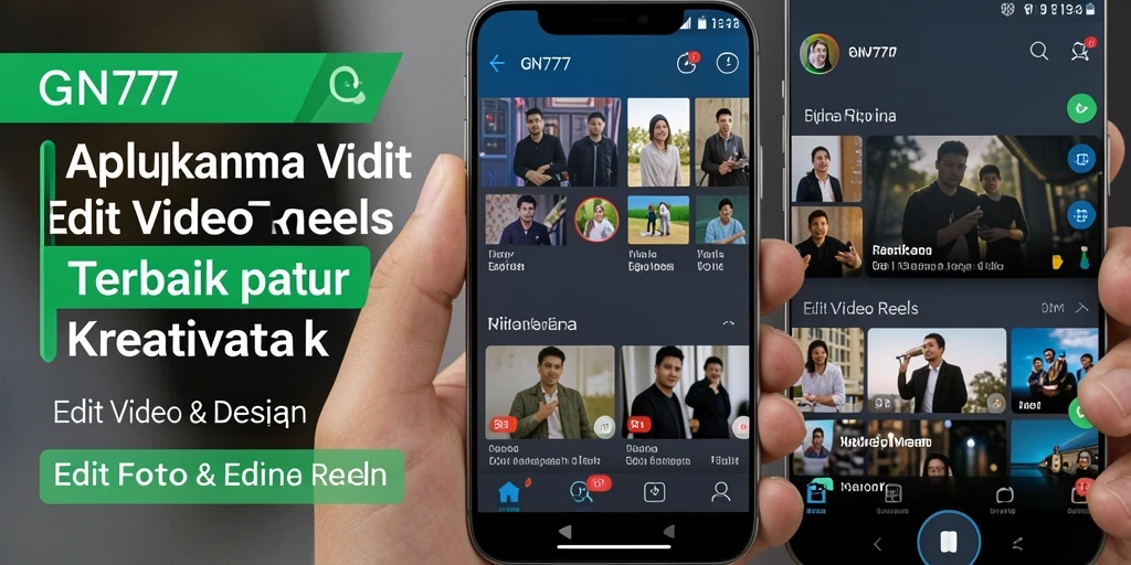 Tampilan antarmuka GN777 untuk editing video reels yang user-friendly.