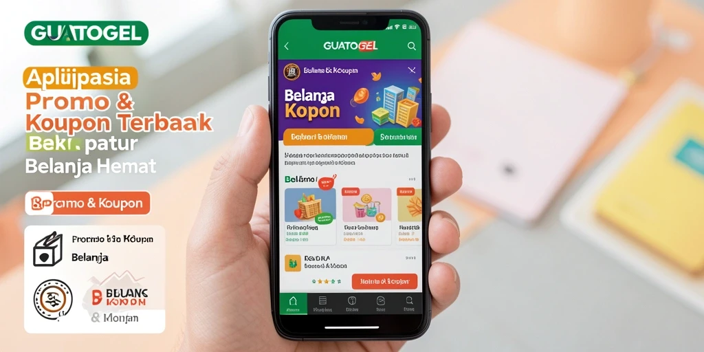 Antarmuka GUATOGEL menampilkan kupon dan promo terkini dengan mudah.