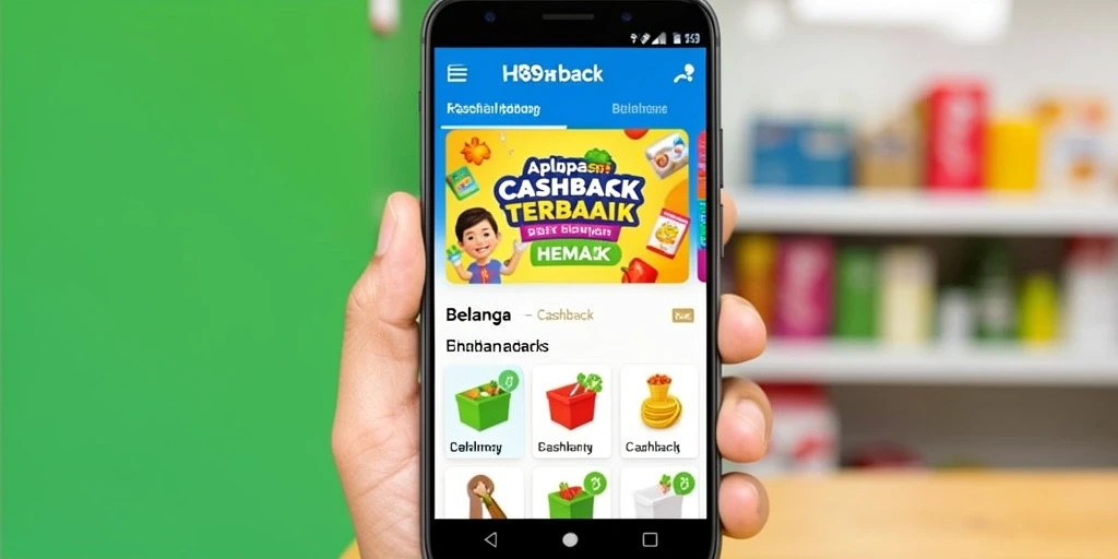 Screenshot antarmuka aplikasi HR89 menampilkan fitur Cashback yang menarik.