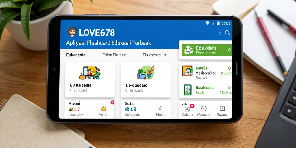 Tampilan antarmuka LOVE678 dengan fitur Flashcard yang menarik dan intuitif.