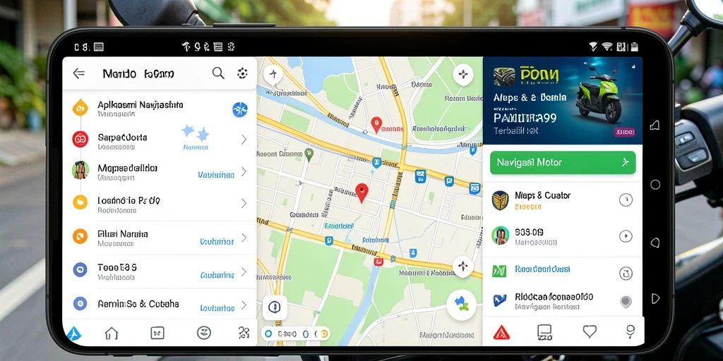 Screenshot antarmuka PANDORA99 menampilkan navigasi motor yang jelas dan informatif.