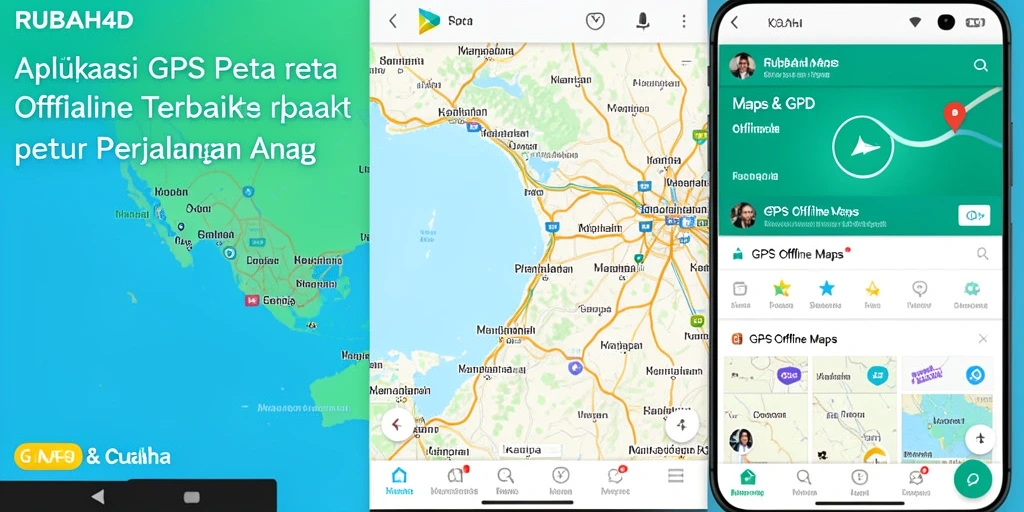 Tampilan antarmuka RUBAH4D untuk GPS Offline Maps yang intuitif.